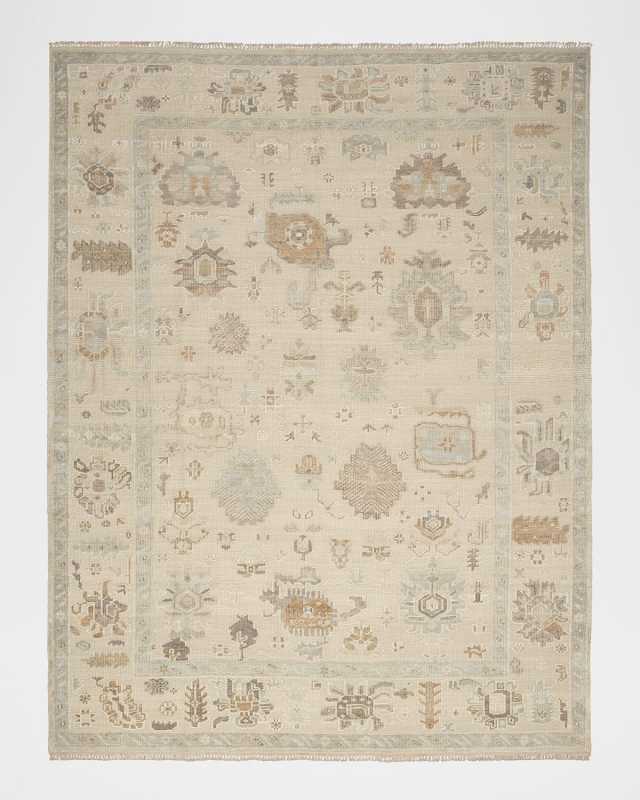 Whispers Beige Hand-Knotted Rug, 8' x 10'